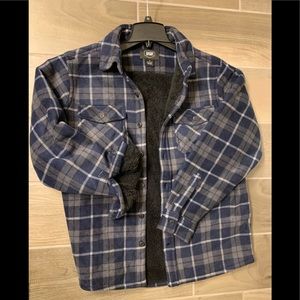Sherpa Lined Plaid Flannel Jacket, NWT